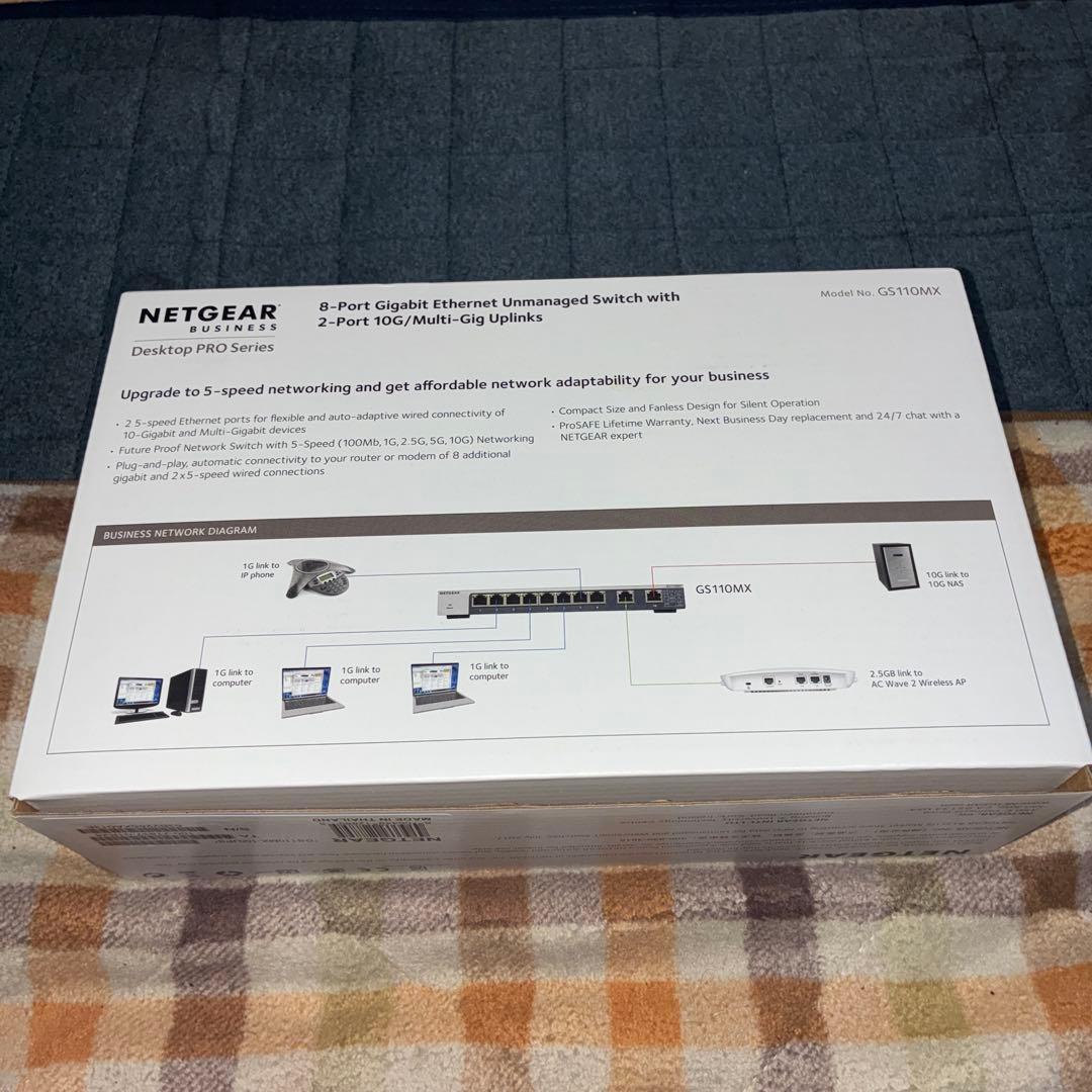 NETGEAR GS110MX 8ポート スイッチングハブ