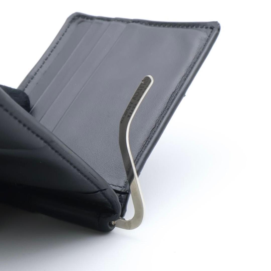 【超極美品】BOTTEGAVENETA カセット　マネークリップ　黒　レザー