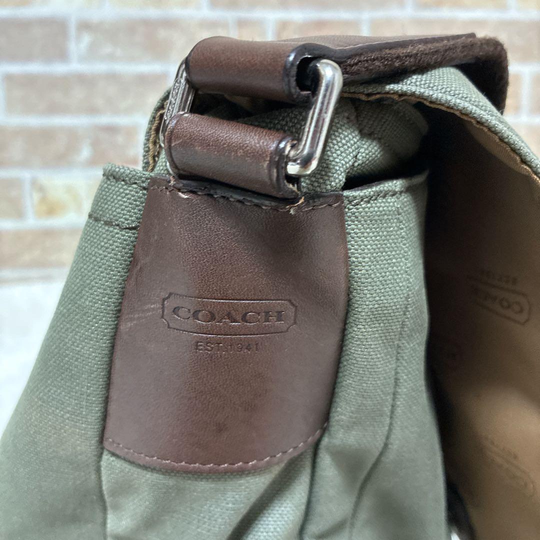 コーチ COACH メッセンジャーバッグ オリーブグリーン