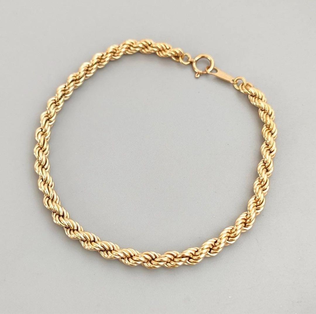 5*9様 K18 750 ゴールド ツイストロープ ブレスレット5.2ｇ
