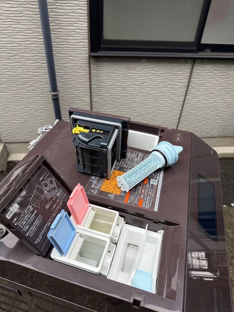 【美品】TOSHIBA 東芝 ドラム式洗濯機 TW-127XP1R ブラウン