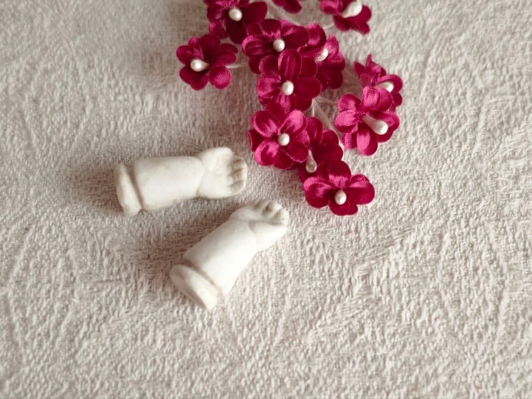 【チョコメルさま】vintage parts ୨୧ * 陶器の小さな 手 ハンド