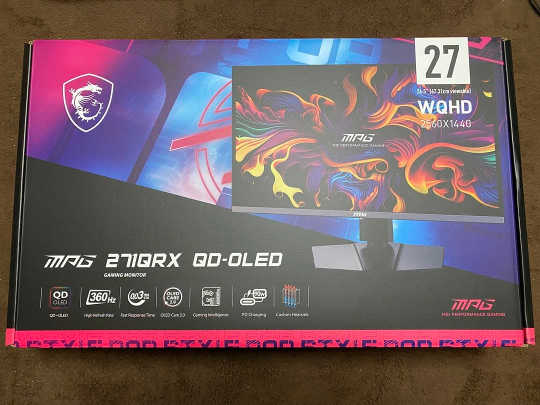 MSI MPG 271QRX QD-OLED 27インチ ゲーミングモニター