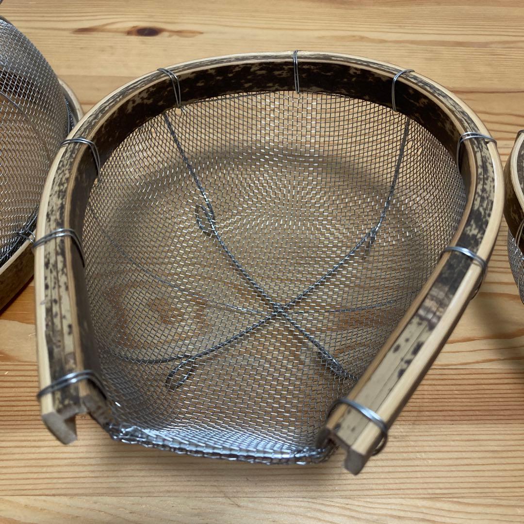 廃盤　虎竹　水切ステンレスざる　竹虎　希少　未使用　3個セット　ザル　竹細工