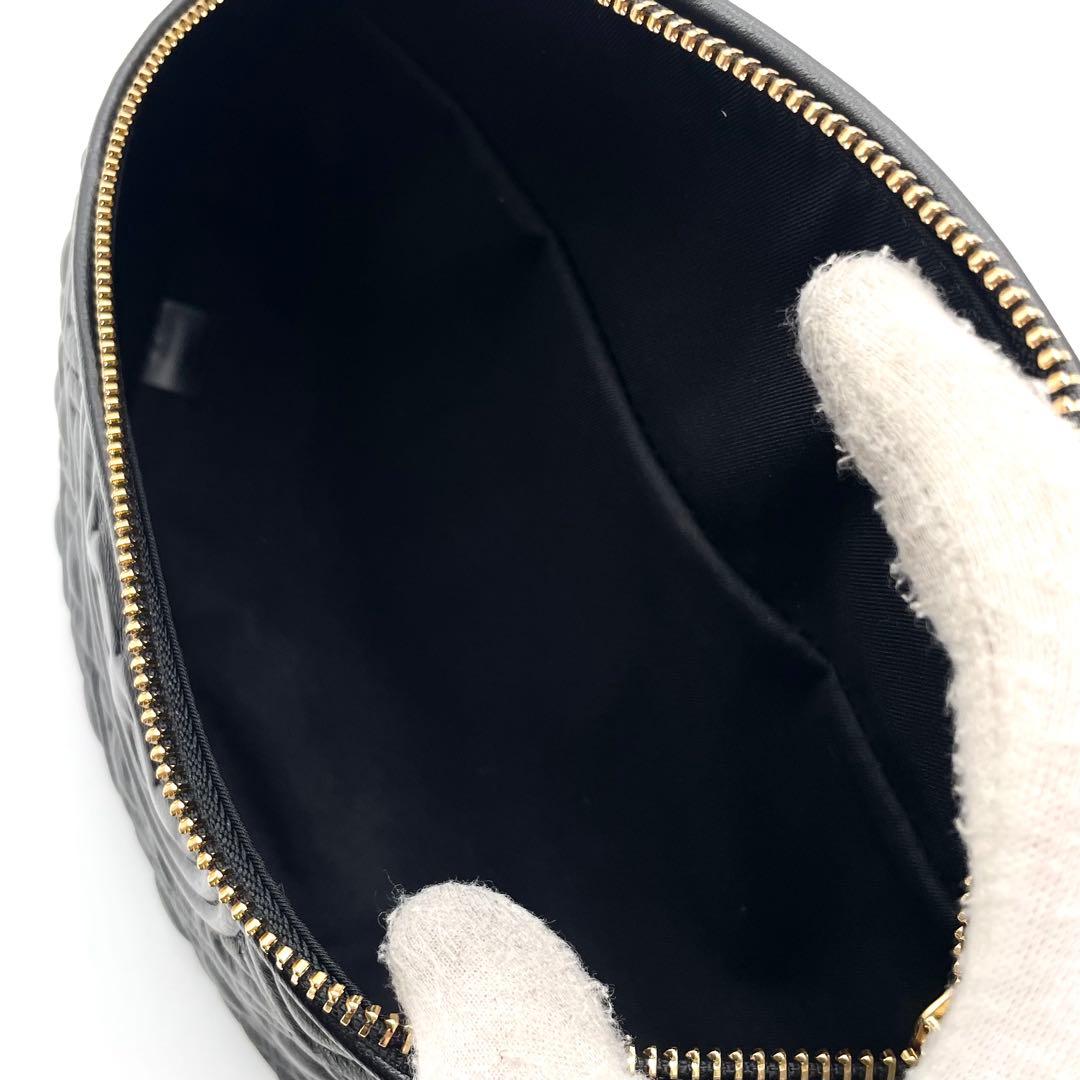 未使用級✨トリーバーチ フレミング ボディバッグ キルティング レザー ブラック