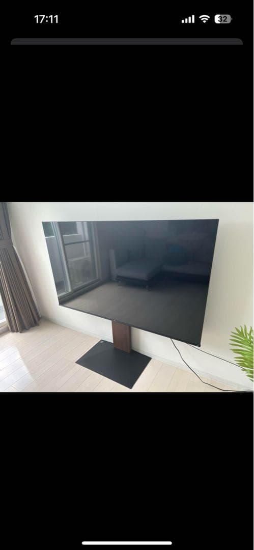 【美品】テレビスタンドV3ウォールナット