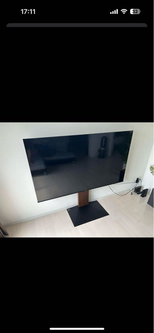 【美品】テレビスタンドV3ウォールナット