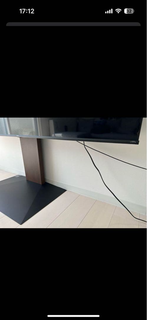 【美品】テレビスタンドV3ウォールナット