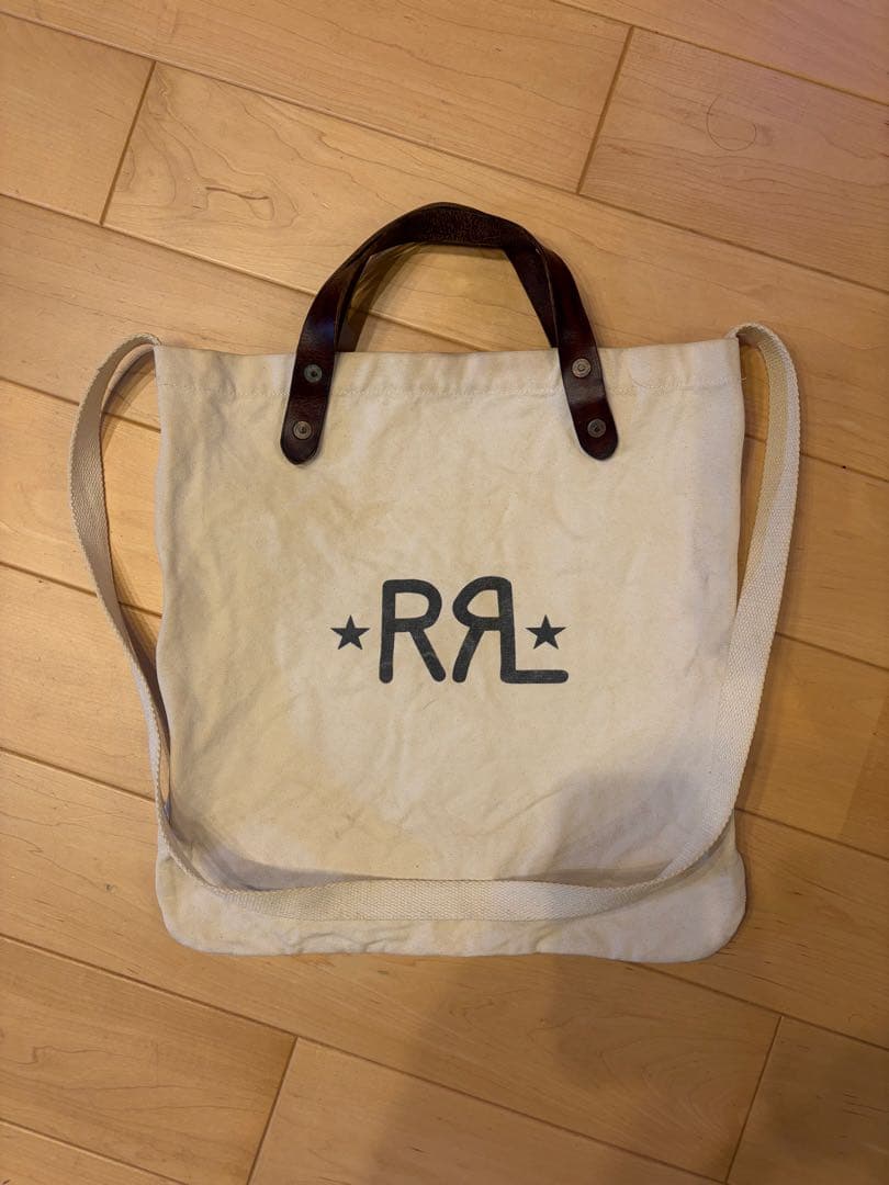 RRL アイボリー キャンバストートバッグ