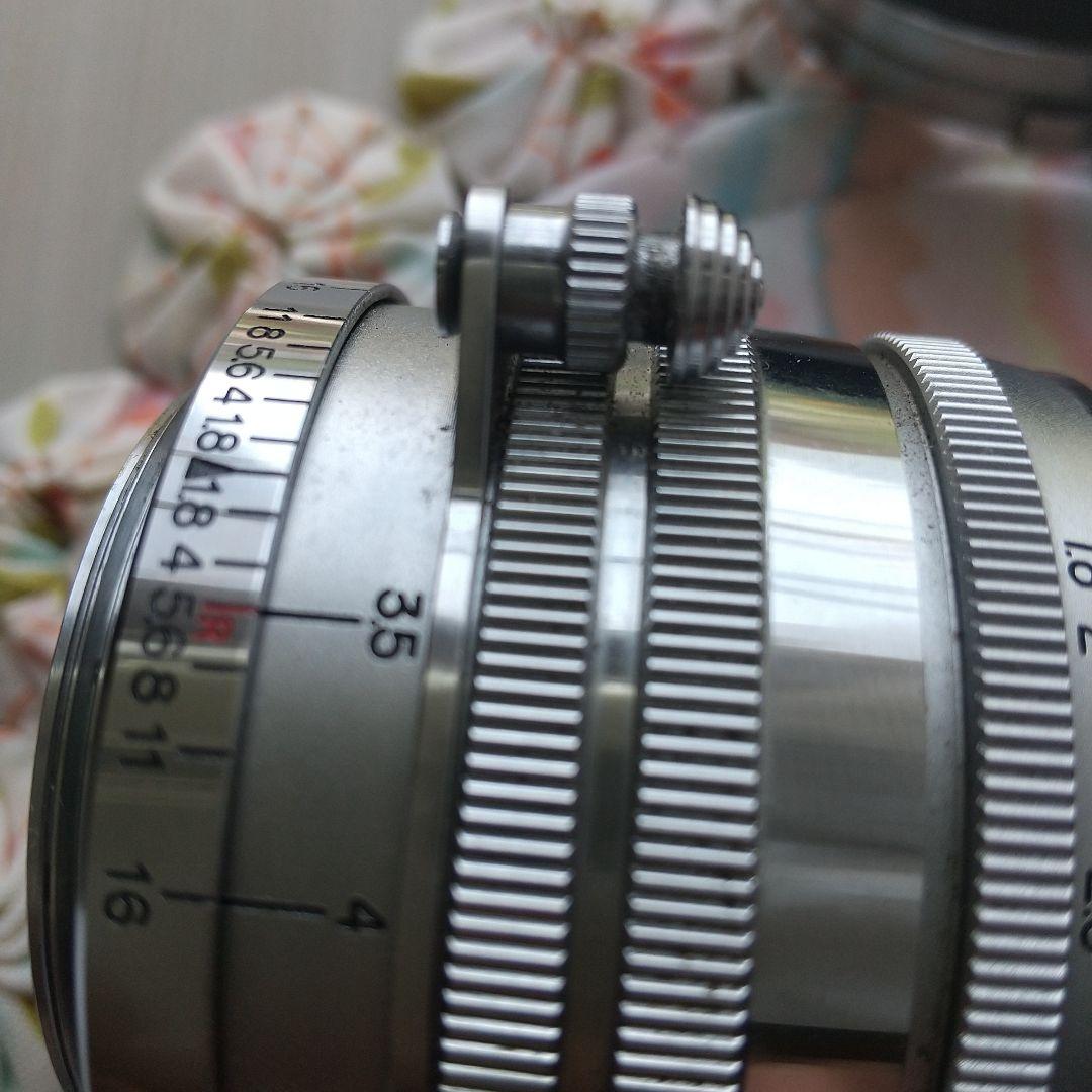 CANON-L 50mmF1.8オールクロームタイプ純正メタルフード付き