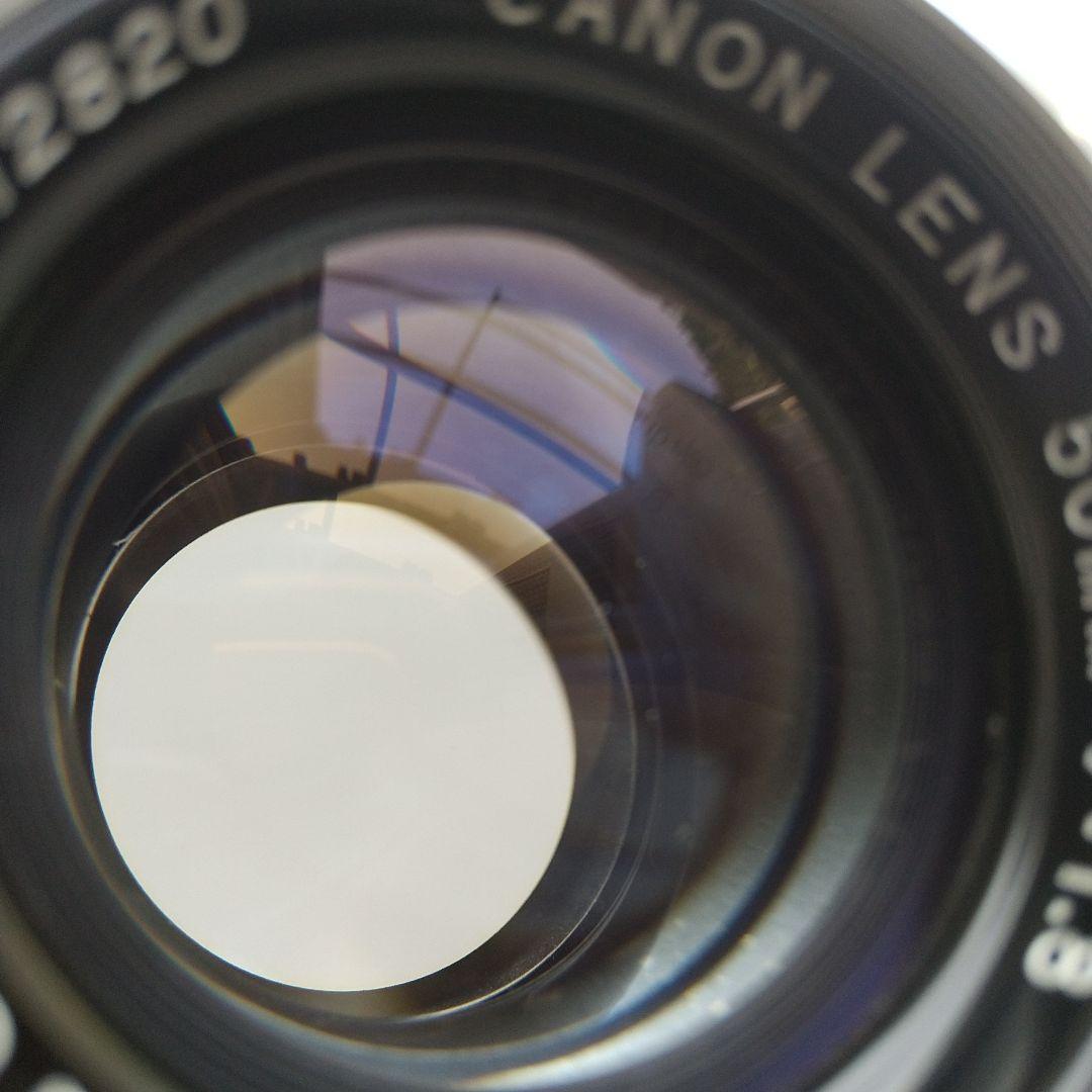 CANON-L 50mmF1.8オールクロームタイプ純正メタルフード付き