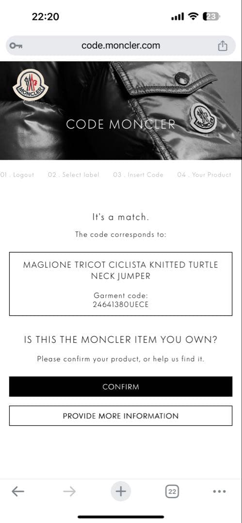 モンクレール　MONCLER ボーダータートルネックニット　ユニセックス