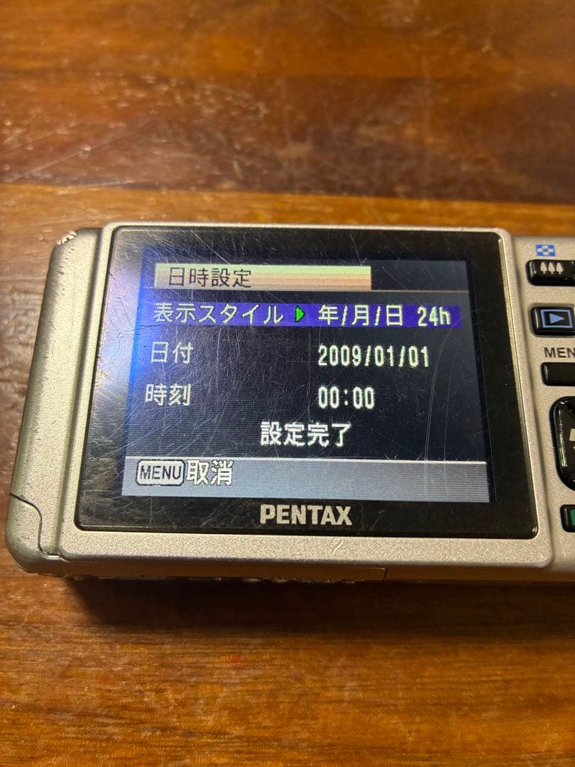 【防水カメラ】PENTAX optio W80 レッド 動作確認済 充電器有り