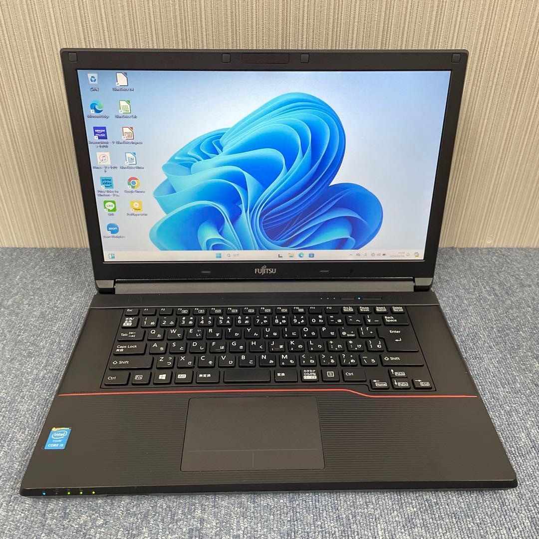 富士通　ノートパソコン　Windows11オフィス付き　爆速SSD搭載