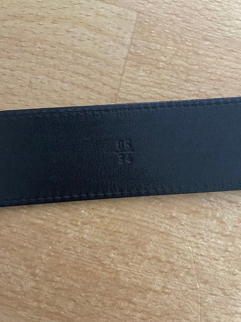 PRADA メンズベルト シルバーバックル 85/34