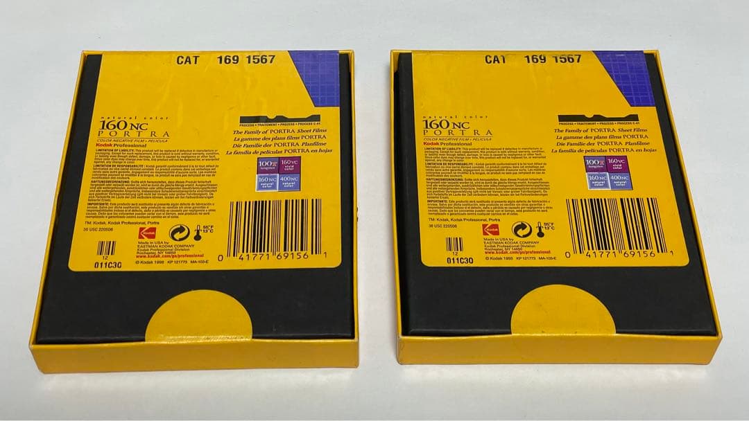 【未開封・期限切れ】Kodak PORTRA 160NC 4×5 10枚入×2箱