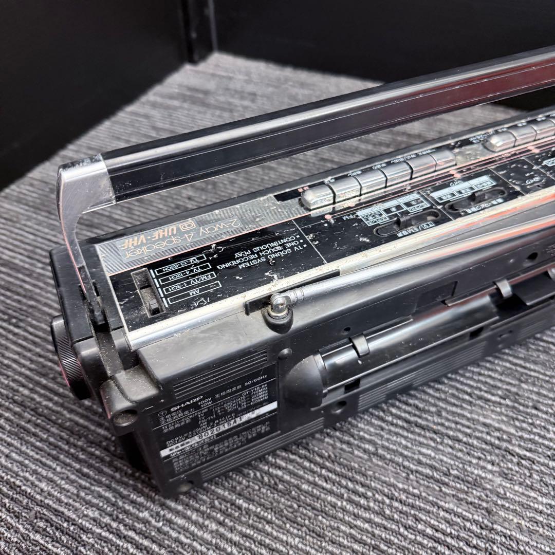 当時物｜SHARP シャープ ステレオダブルカセット QT-Y18-BK レトロ