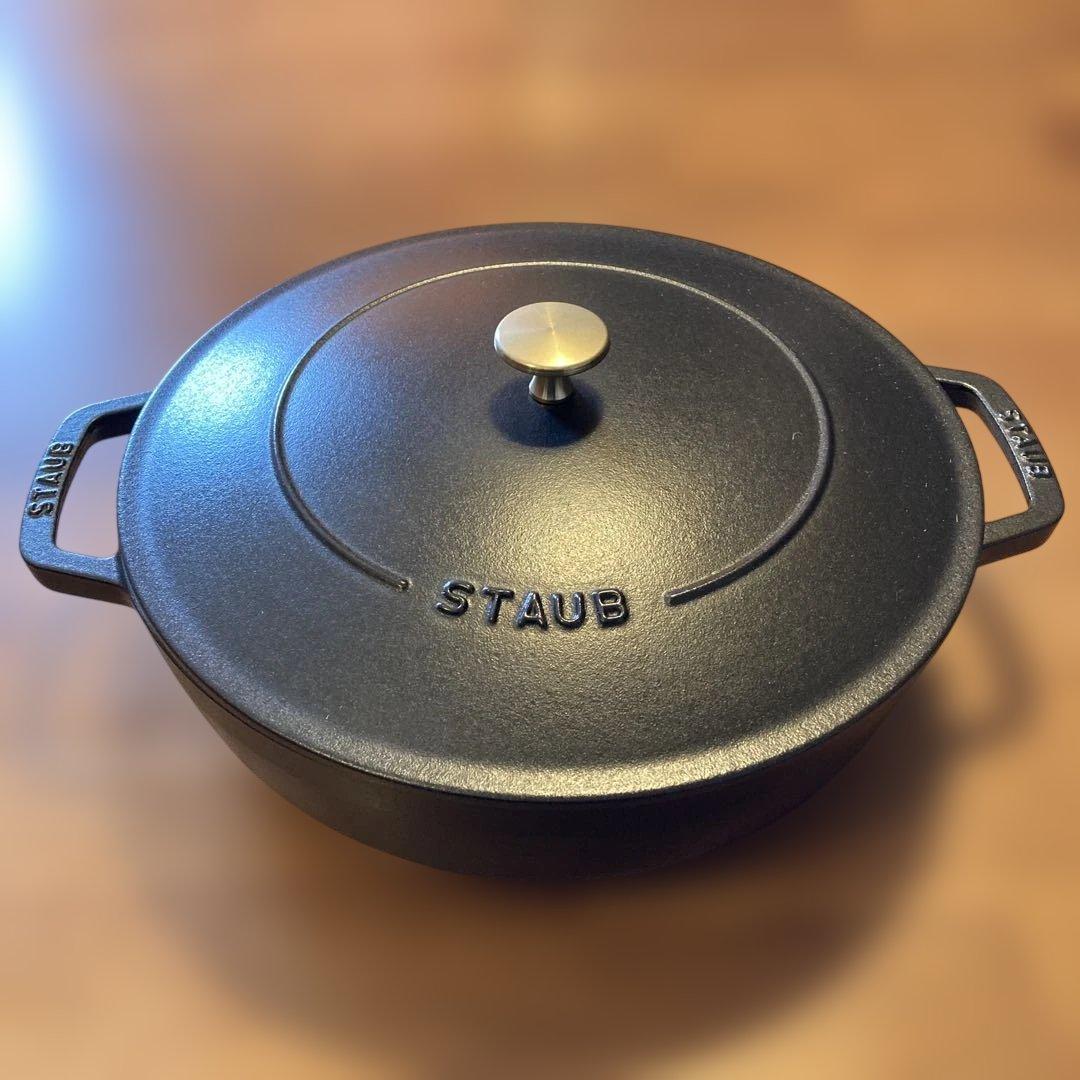 STAUB 鋳鉄 両手鍋 28センチ黒