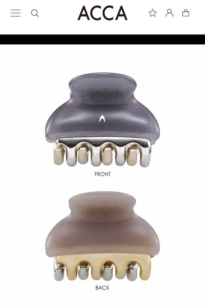 アッカ　ACCA　バービーダブルバイカラー Aサイズ　クリップ