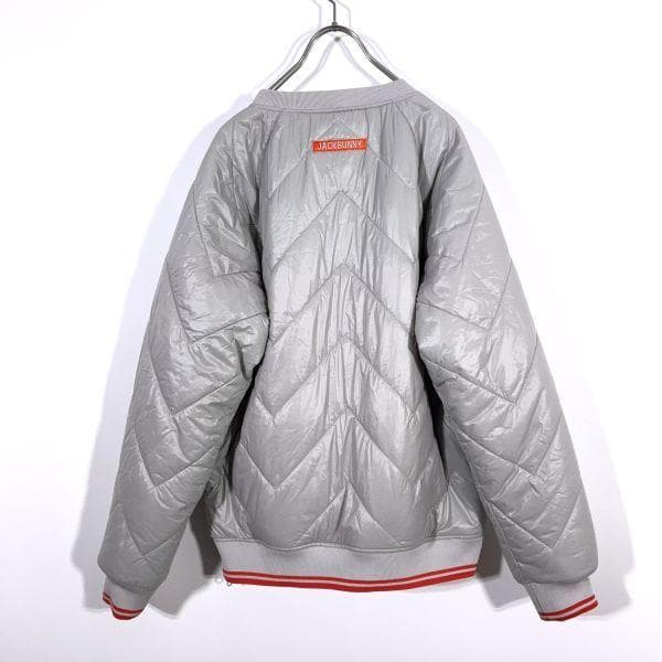 【美品】ジャックバニー リバーシブル 中綿ブルゾン ボア グレー/赤 サイズ4