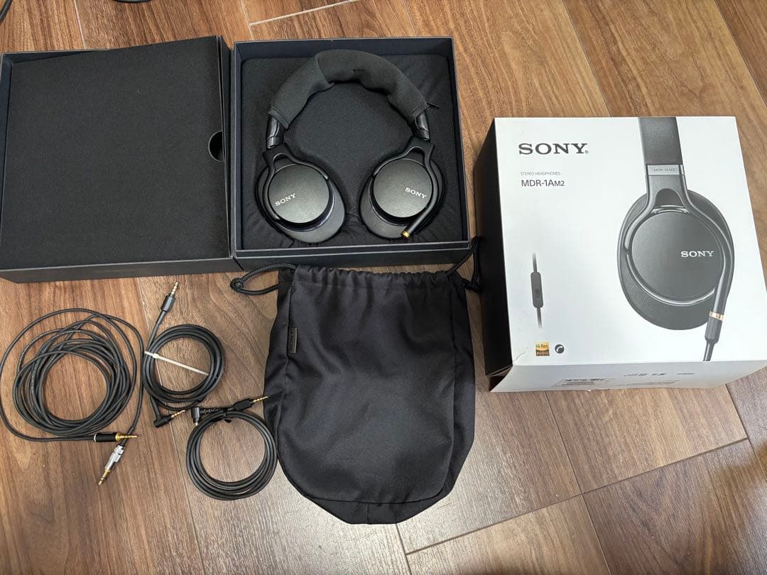 SONY MDR-1AM2 自作ケーブル付き