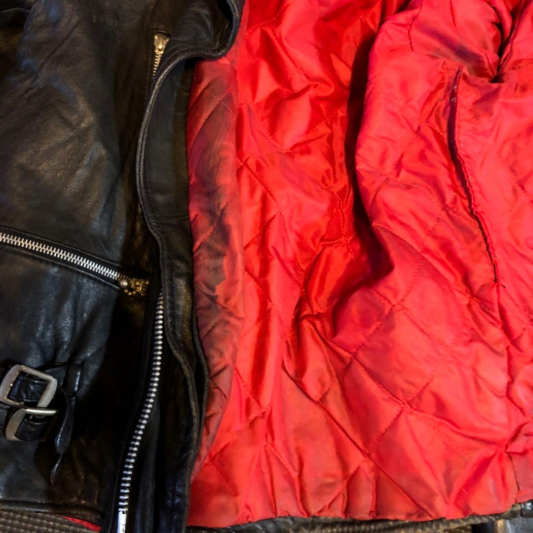 ス*ワ様 ヴィンテージukライダースルイスレザーハイウェイマン666鋲ジャン