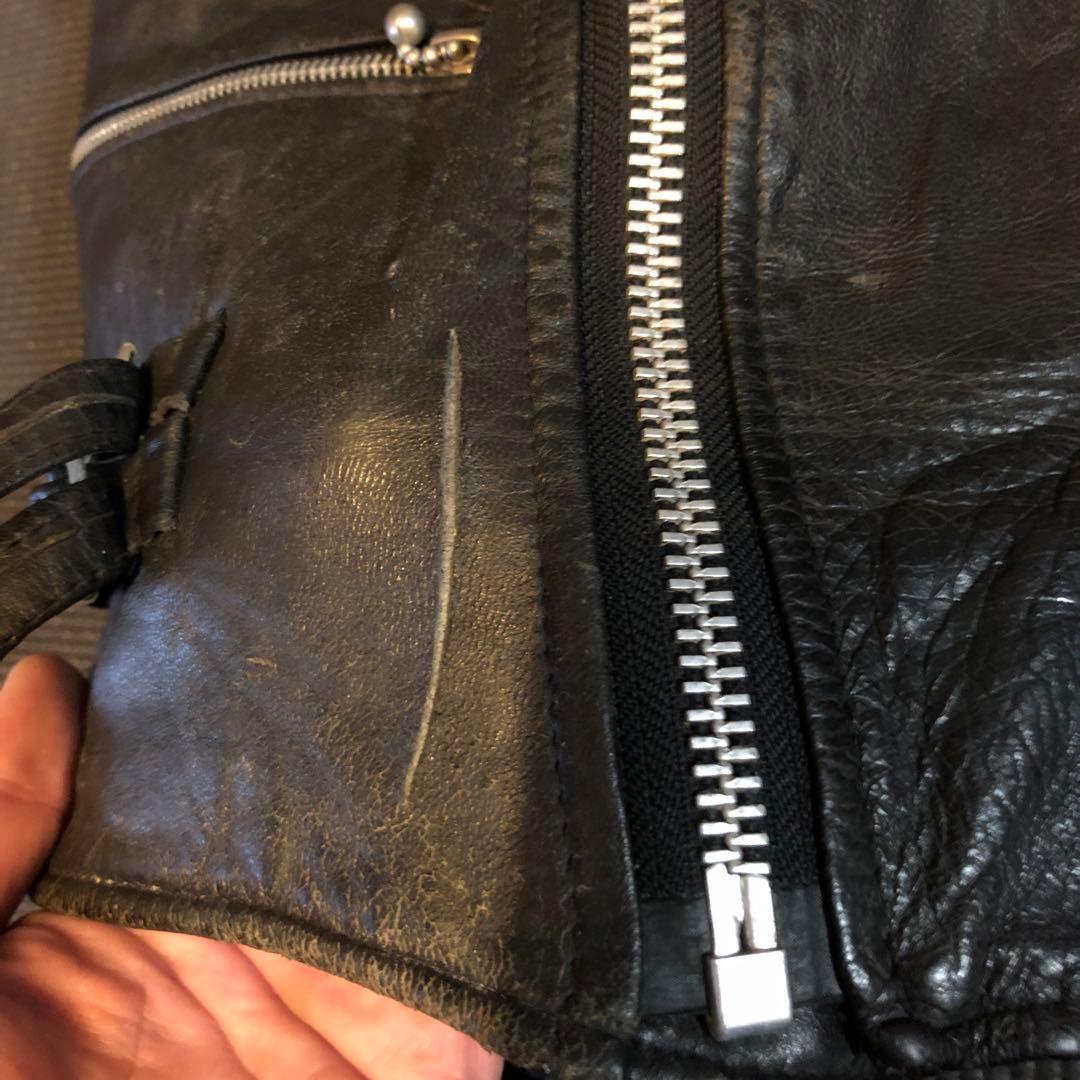 ス*ワ様 ヴィンテージukライダースルイスレザーハイウェイマン666鋲ジャン