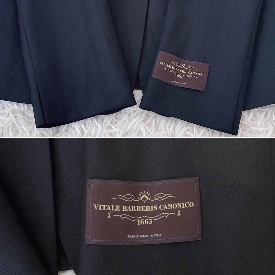 極美品 サイズ40✨カノニコ ユナイテッドアローズ ノーカラー パンツスーツ 紺