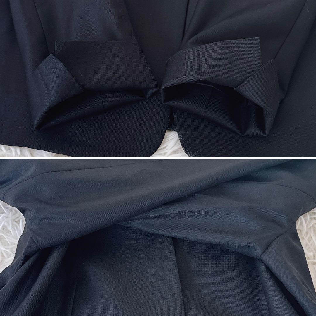 極美品 サイズ40✨カノニコ ユナイテッドアローズ ノーカラー パンツスーツ 紺