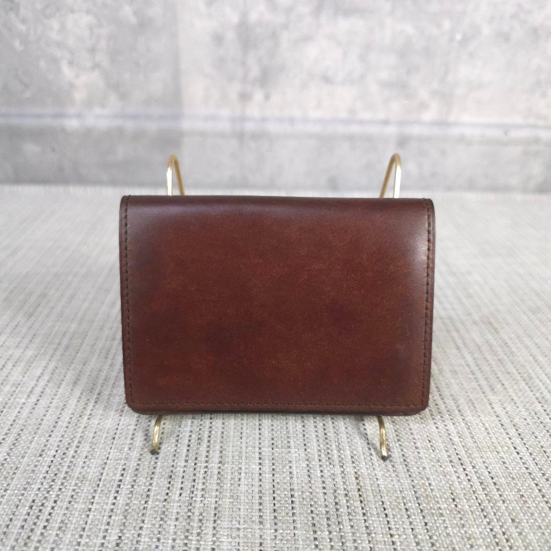 限定品　GANZO　ガンゾ　コードバン 通しマチ　名刺入れ　ブラウン