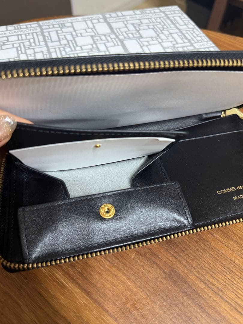 COMME des GARÇONS ブラック長財布 箱付き