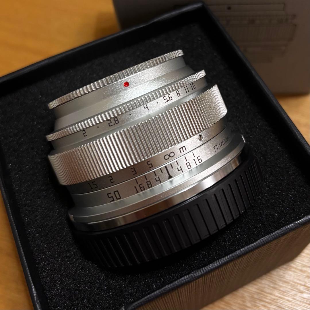 銘匠光学 ttartisan 50mm f2 シルバー zマウント