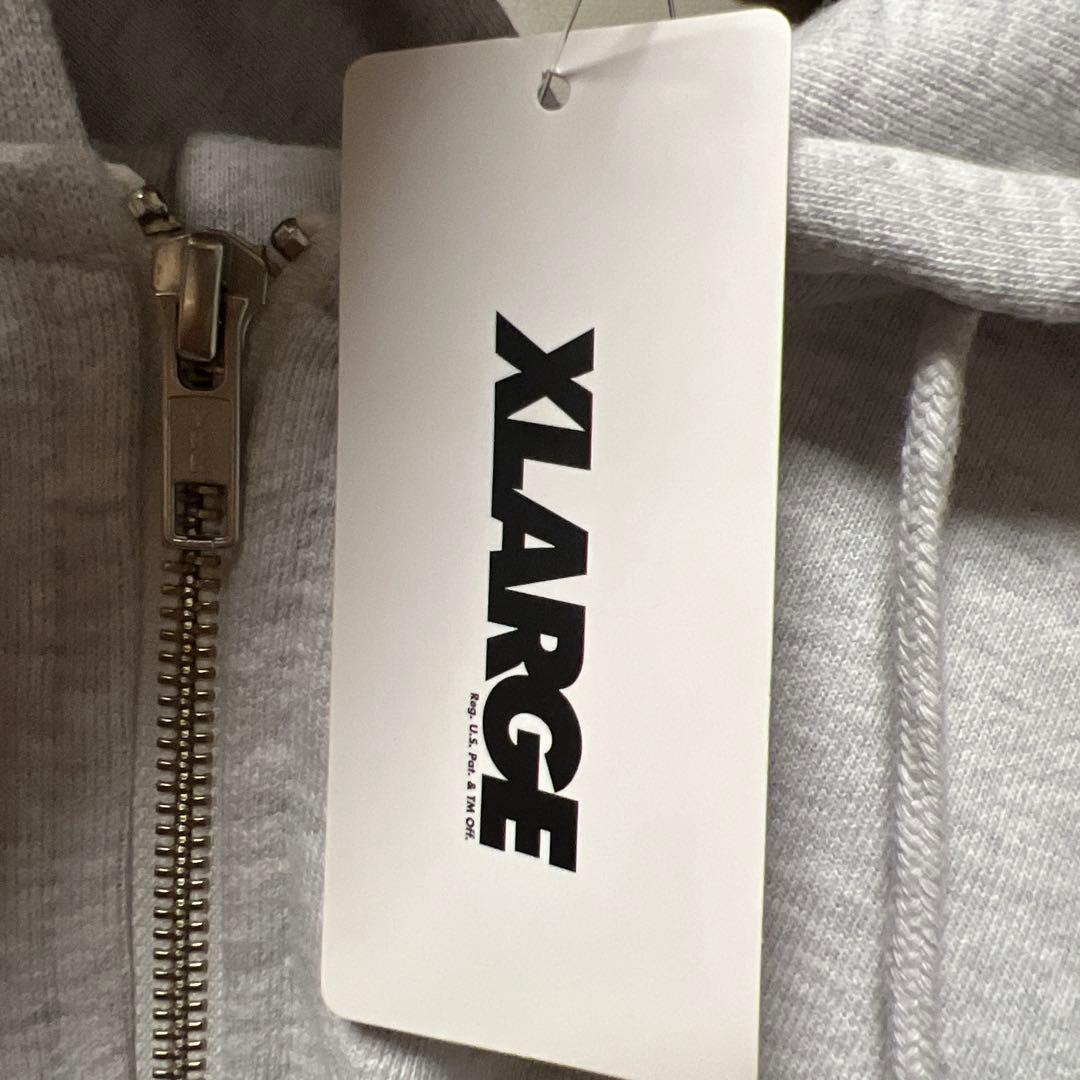 XLARGE 1991年ロゴ ジップアップパーカー グレー　メンズ　レディース