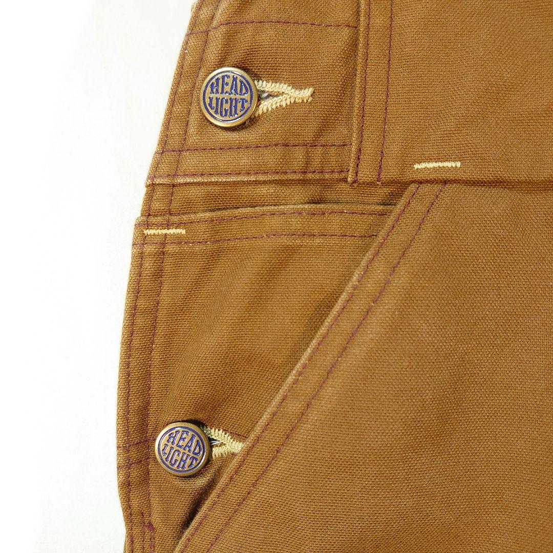 HEAD LIGHT 13oz ブラウンダック オーバーオール 32×32