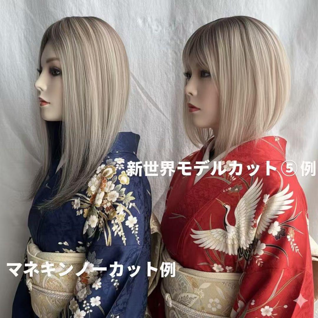 2025新世界　人毛100%　ウィッグ　フルウィッグ　シルクスキン　医療ウィッグ