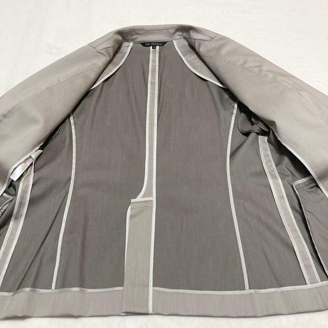 23区　大きいサイズ　ストレッチパンツスーツ　セットアップ　ライトブラウン　46