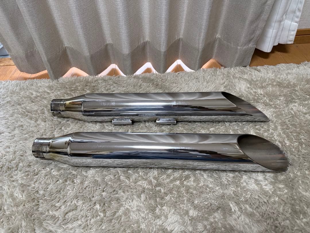 ハーレー　クロームワークス　3インチ　スラッシュカット　マフラー