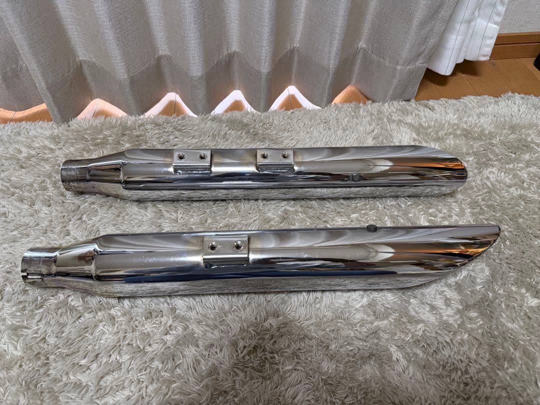 ハーレー　クロームワークス　3インチ　スラッシュカット　マフラー