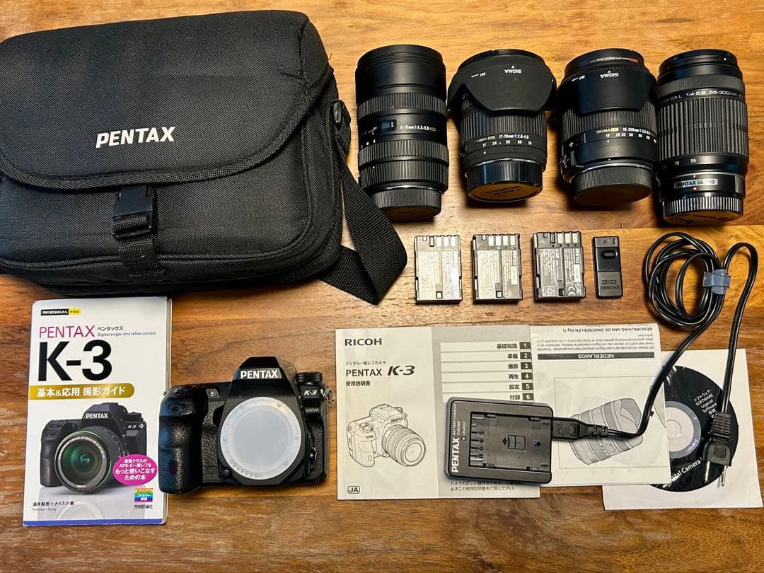 PENTAX K-3 デジタル一眼レフカメラセット バラ売り不可、査定済み。