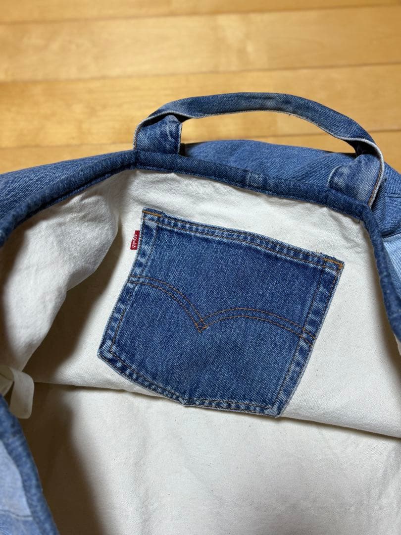 HEXICO デニムパッチワークトートバッグ