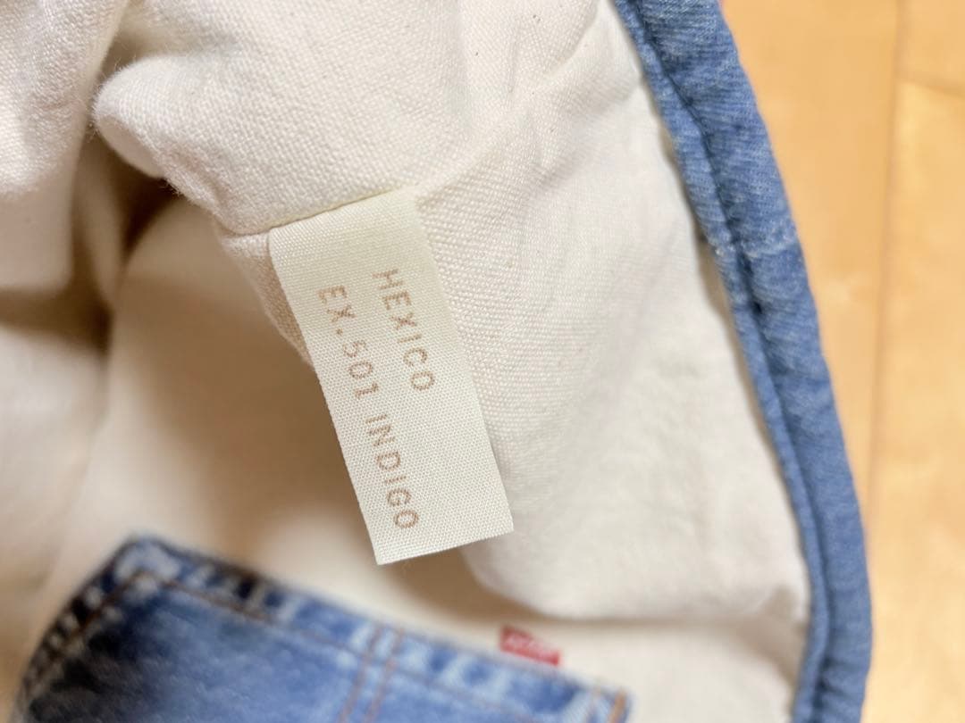 HEXICO デニムパッチワークトートバッグ