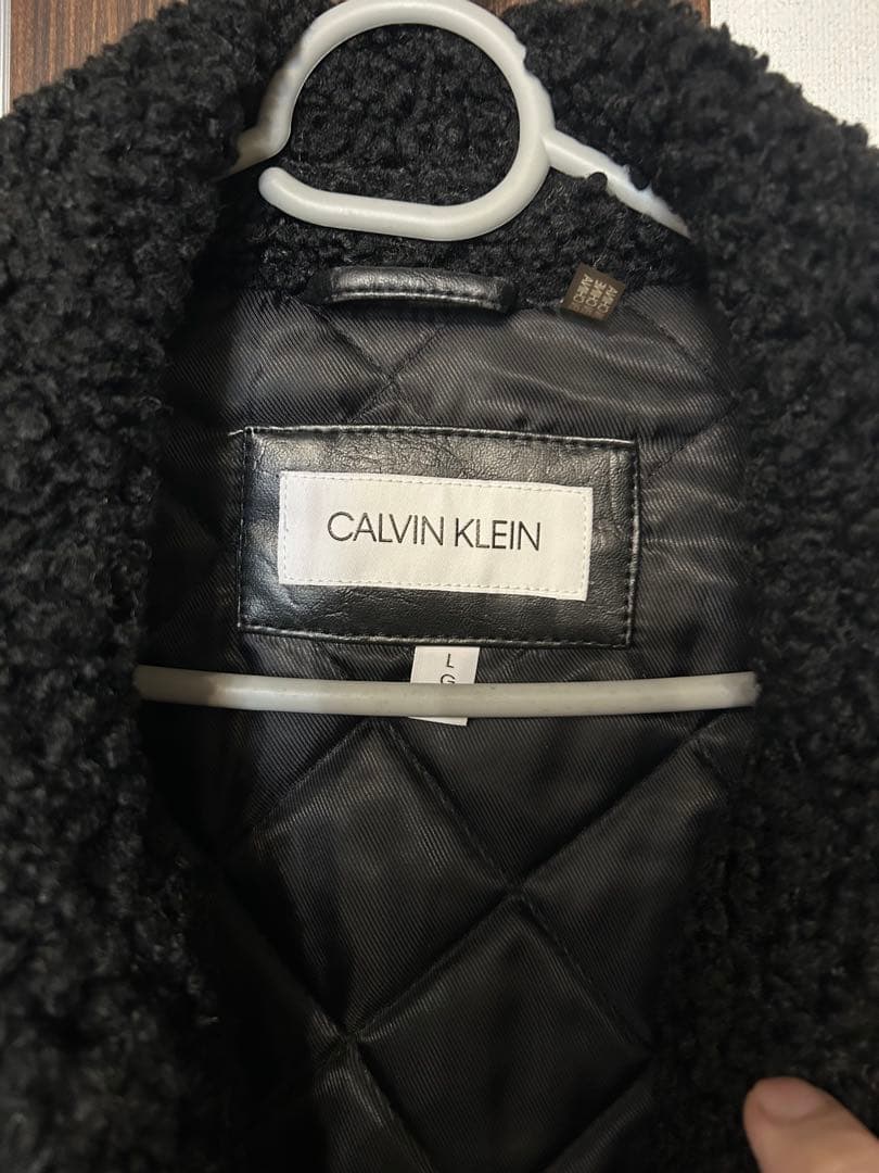   ボアレザージャケットカルバンクラインムートンジャケット