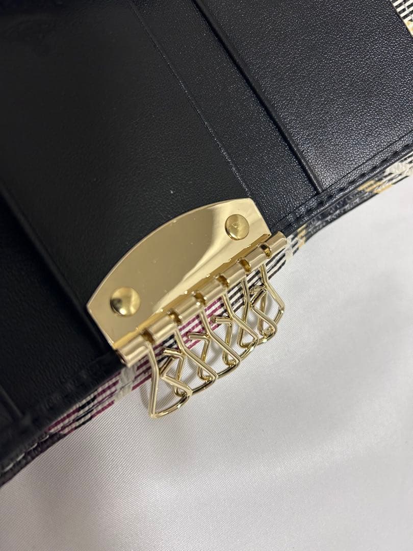 Vivienne Westwoodチェック柄キーケース 紫