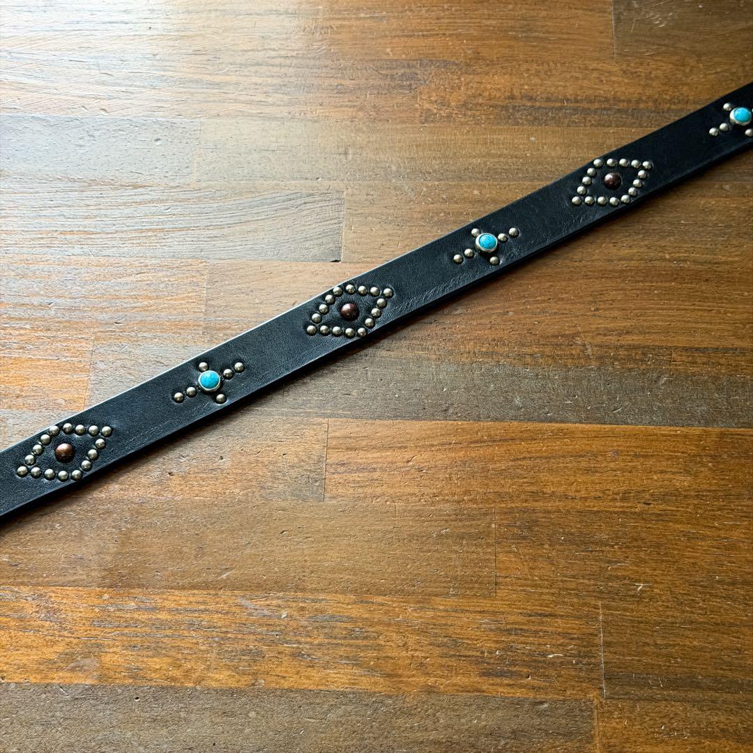 スタッズナローベルトDesert ビンテージ23mm 32inch97cm