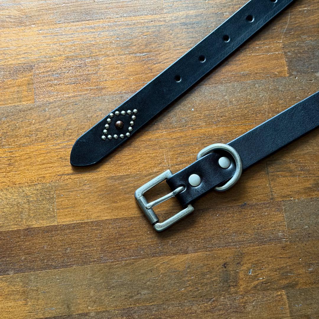 スタッズナローベルトDesert ビンテージ23mm 32inch97cm