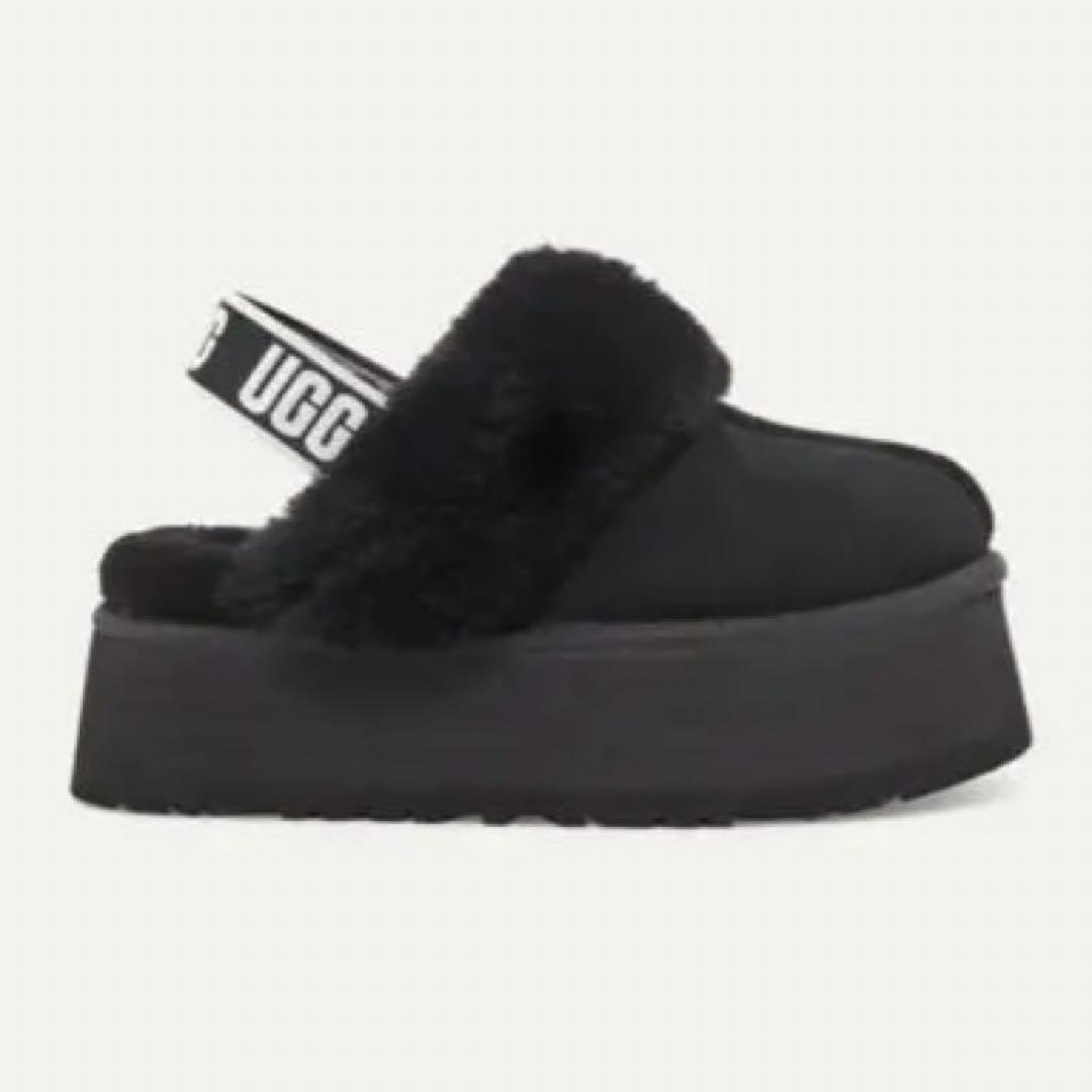 UGG Funkette ブラックスライドサンダル