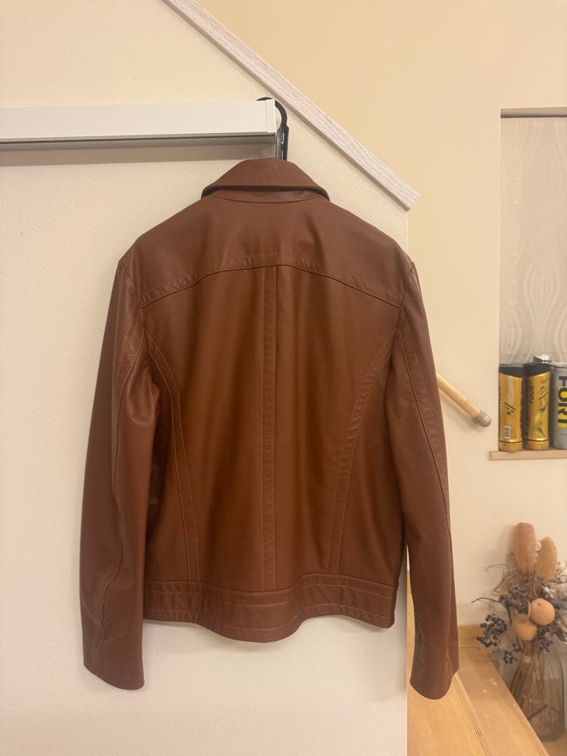 DIESEL ブラウン レザージャケット シングルライダースジャケット本革
