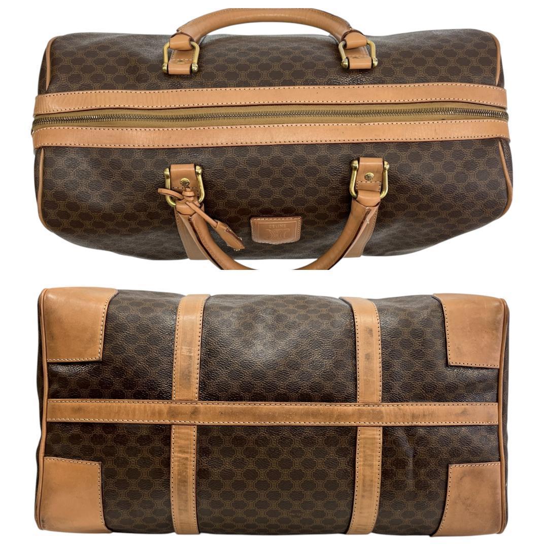 CELINE オールドセリーヌ ボストンバッグ マカダム柄 トリオンフ 鍵あり