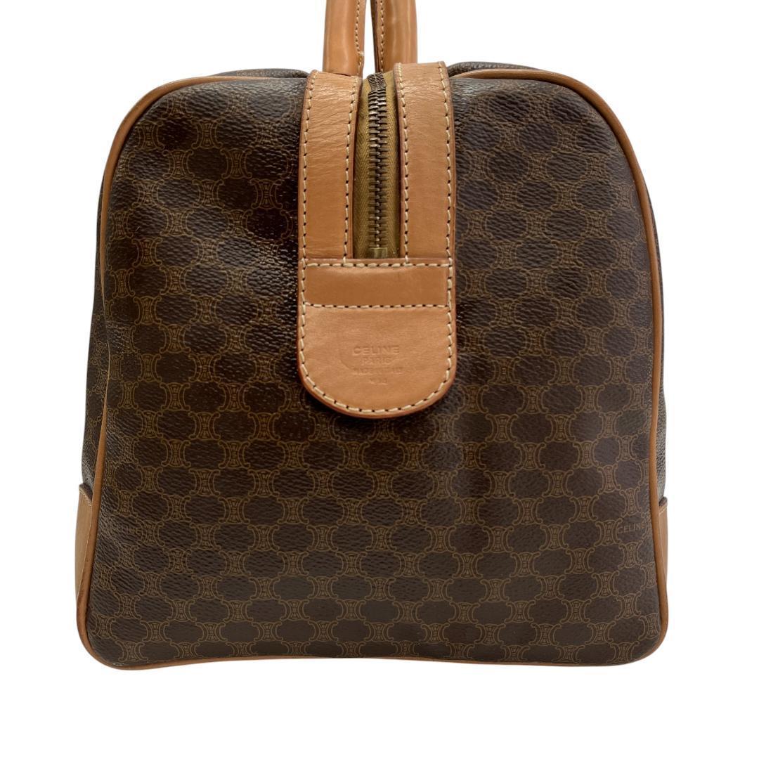 CELINE オールドセリーヌ ボストンバッグ マカダム柄 トリオンフ 鍵あり