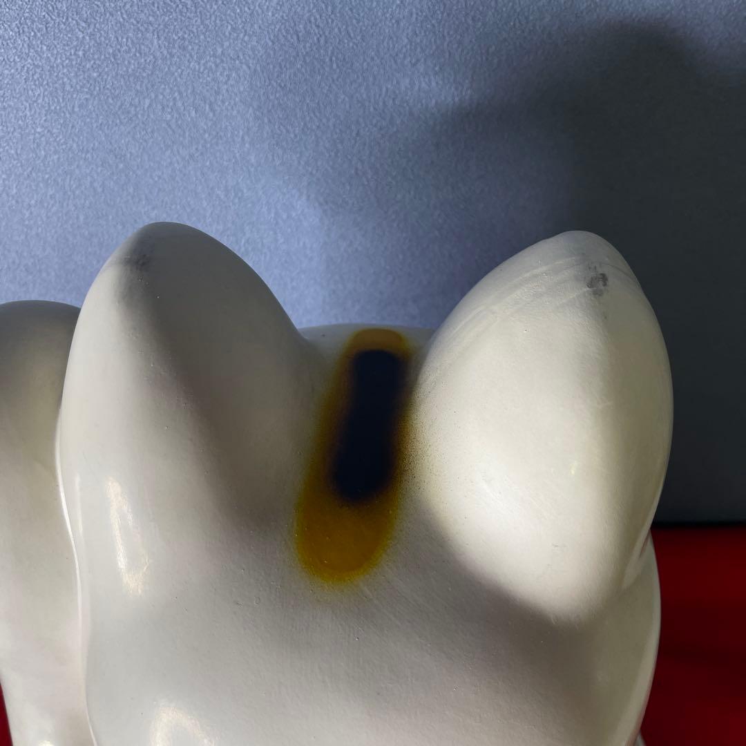 【　年代物　】特大　招き猫　左手招き　左手「人」「お客」を招く 縁起物 昭和